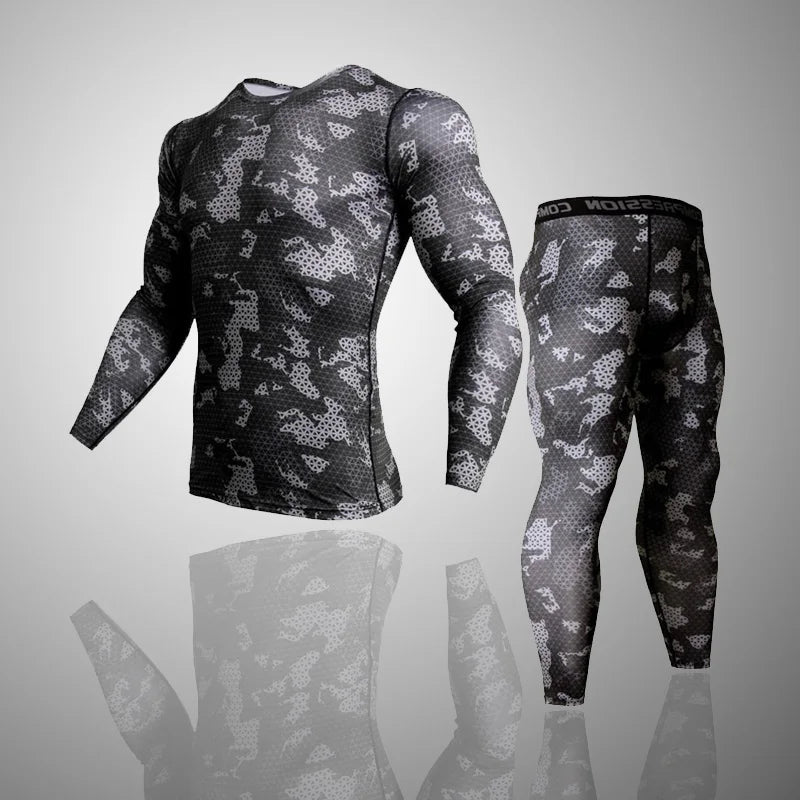 Camouflage Long Sleeve Compression T Shirt