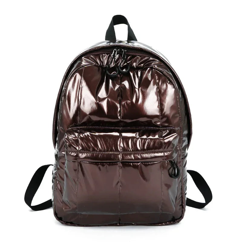 Glossy Leather Sports Backpack