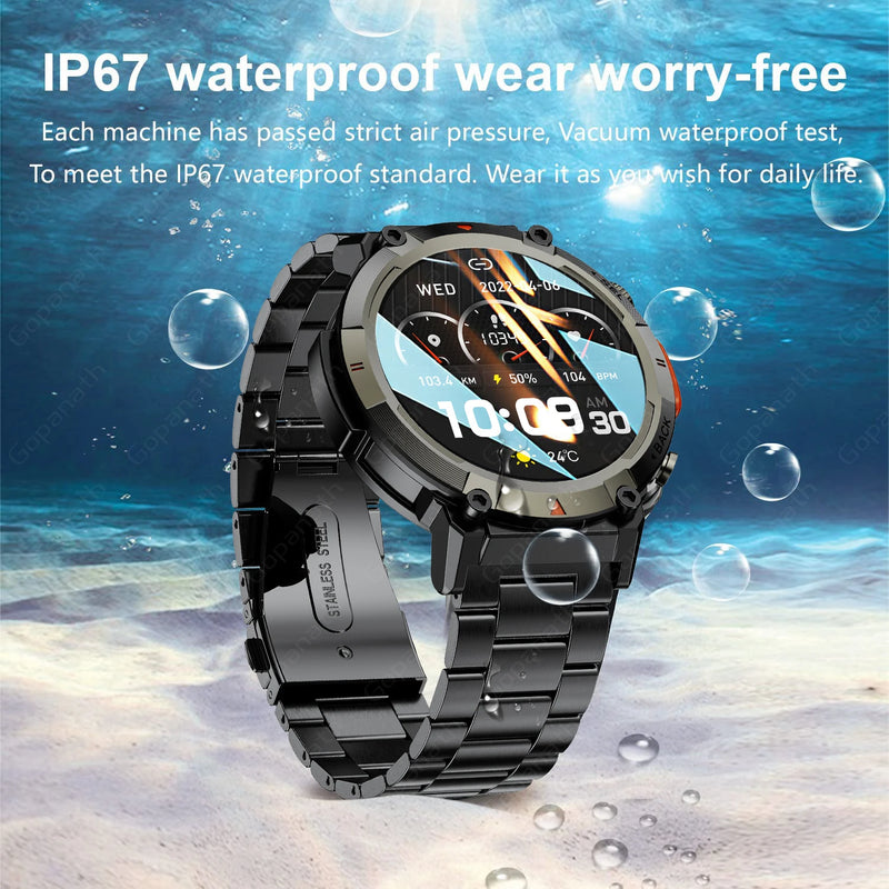 Outdoor Smart Watch Men With Flashlight