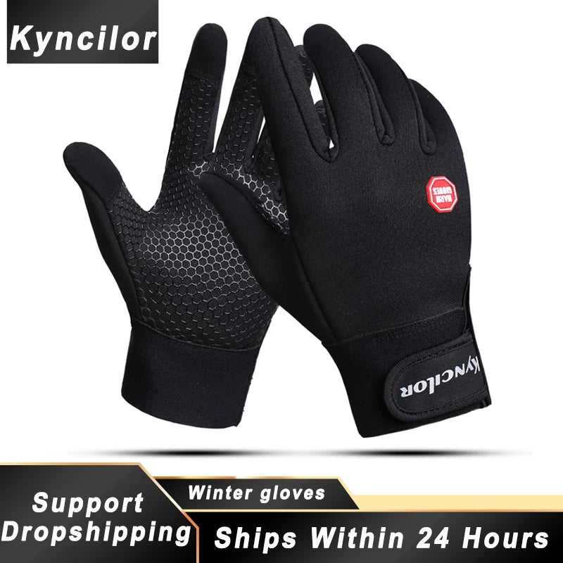 Touch Screen Cycling Gloves With Wrist Support