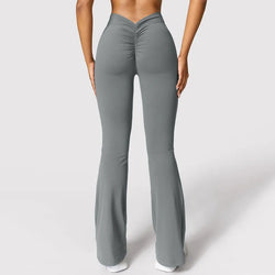 Flare Leggings Tights Pocket Yoga Pants Women Bell-bottoms